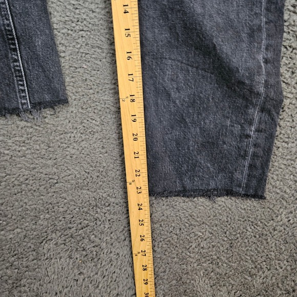 AGOLDE 90's Mid Rise Straight Los Angeles Black Grey Wash Jeans‎ Size 24 - Picture 4 of 11